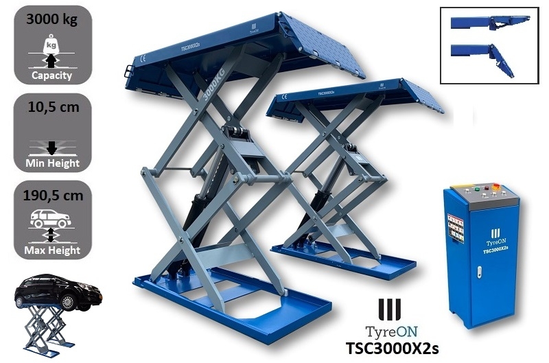 TyreON TSC3000X2S pont élévateur double ciseaux