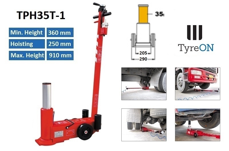 TyreON TPH35T-1 Heavy duty air jack 35 Ton - 1 Stage - 91 cm
